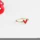 Glorria 14k Solid Gold Red Enamel Heart Ring Glorria 14k Solid Gold Red Enamel Heart Ring