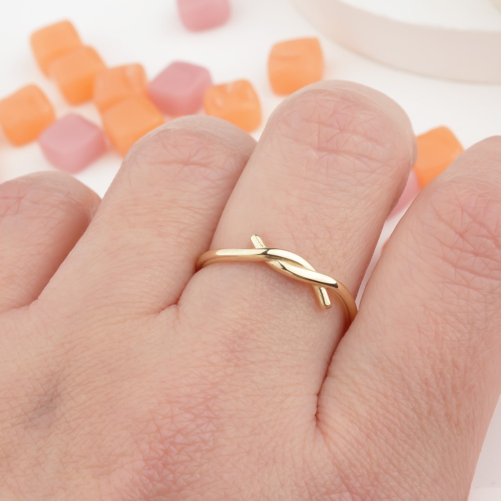 Glorria 14k Solid Gold Knot Ring