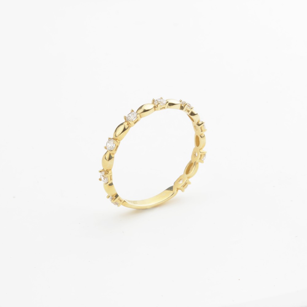 Glorria 14k Solid Gold Stone-Set Ring