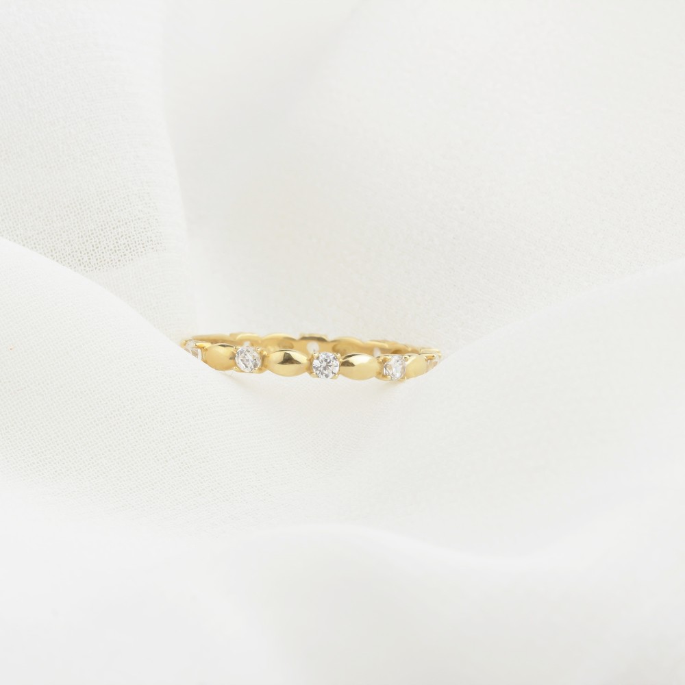 Glorria 14k Solid Gold Stone-Set Ring