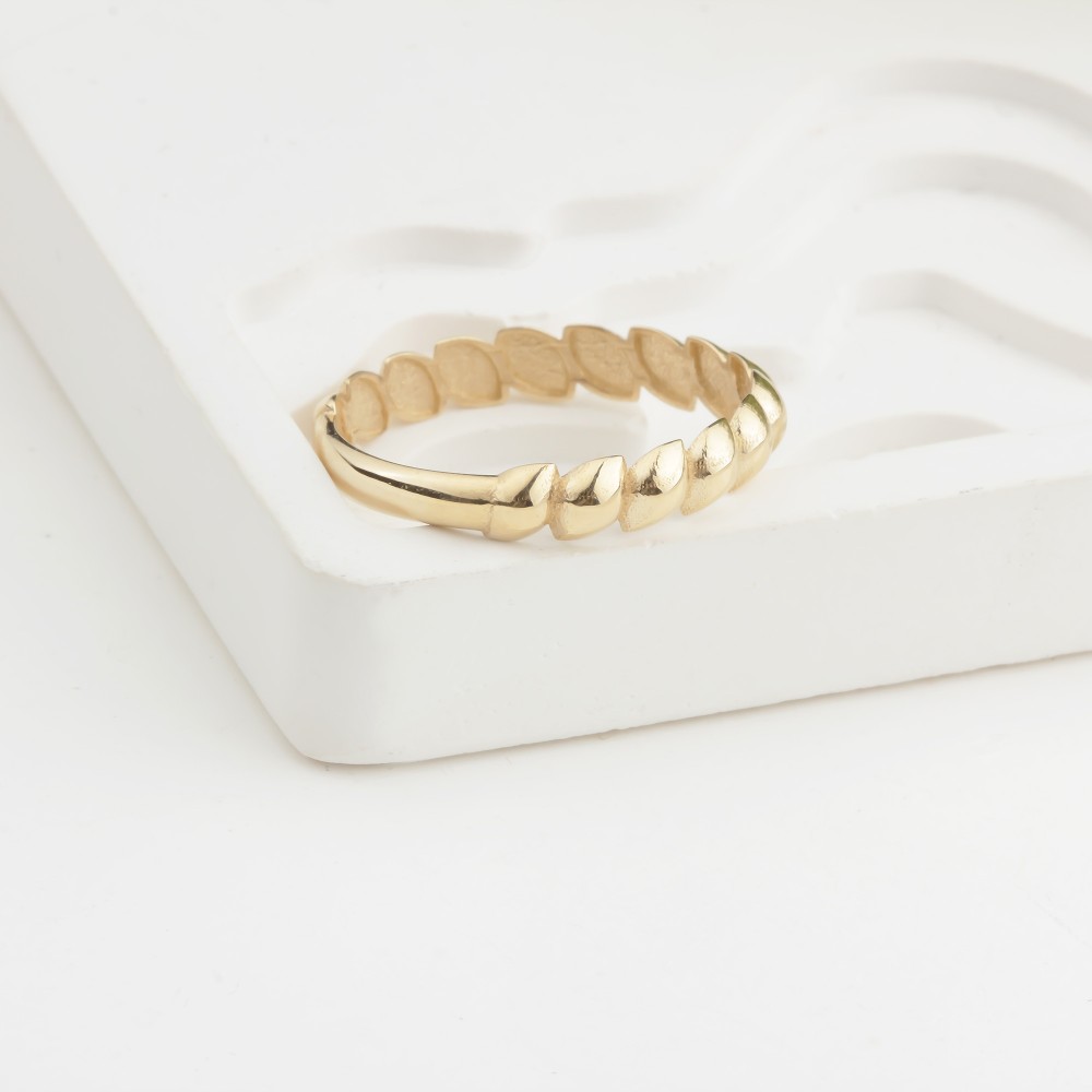 Glorria 14k Solid Gold Twisted Ring