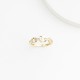 Glorria 14k Solid Gold Stone-Set Chain Ring Glorria 14k Solid Gold Stone-Set Chain Ring