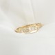 Glorria 14k Solid Gold Stone-Set Chain Ring Glorria 14k Solid Gold Stone-Set Chain Ring