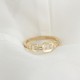 Glorria 14k Solid Gold Stone-Set Chain Ring Glorria 14k Solid Gold Stone-Set Chain Ring