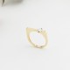 Glorria 14k Solid Gold White Opal Stone Ring