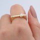 Glorria 14k Solid Gold White Opal Stone Ring
