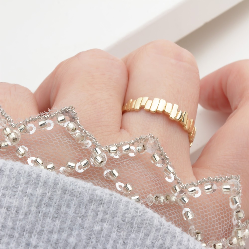 Glorria 14k Solid Gold Asymmetrical Ring Glorria 14k Solid Gold Asymmetrical Ring