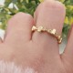 Glorria 14k Solid Gold Stone-Set Asymmetrical Ring Glorria 14k Solid Gold Stone-Set Asymmetrical Ring