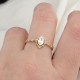 Glorria 14k Solid Gold Stone-Set Retro Ring Glorria 14k Solid Gold Stone-Set Retro Ring