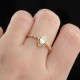 Glorria 14k Solid Gold Stone-Set Retro Ring Glorria 14k Solid Gold Stone-Set Retro Ring