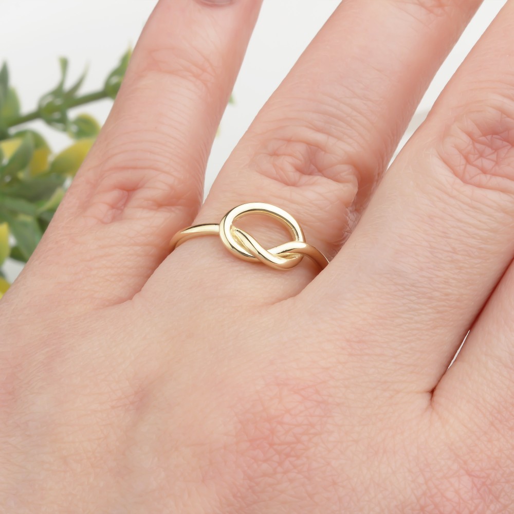 Glorria 14k Solid Gold Knot Ring