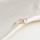 Glorria 14k Solid Gold White Opal Stone Retro Ring