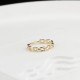Glorria 14k Solid Gold Chain Ring