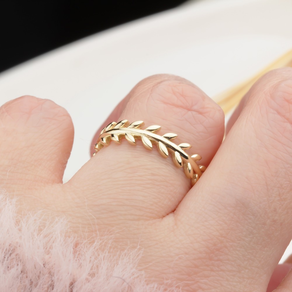Glorria 14k Solid Gold Leaf Ring Glorria 14k Solid Gold Leaf Ring