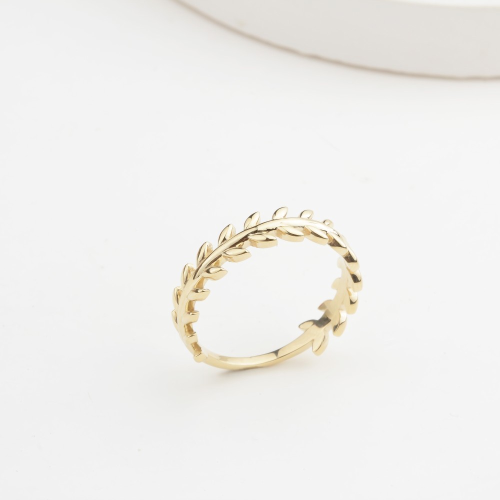 Glorria 14k Solid Gold Leaf Ring Glorria 14k Solid Gold Leaf Ring