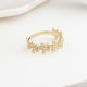 Glorria 14k Solid Gold Stone-Set Flower Ring Glorria 14k Solid Gold Stone-Set Flower Ring