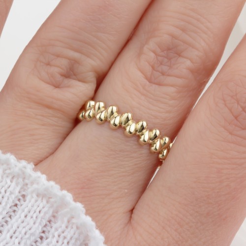 Glorria 14k Solid Gold Asymmetrical Ring
