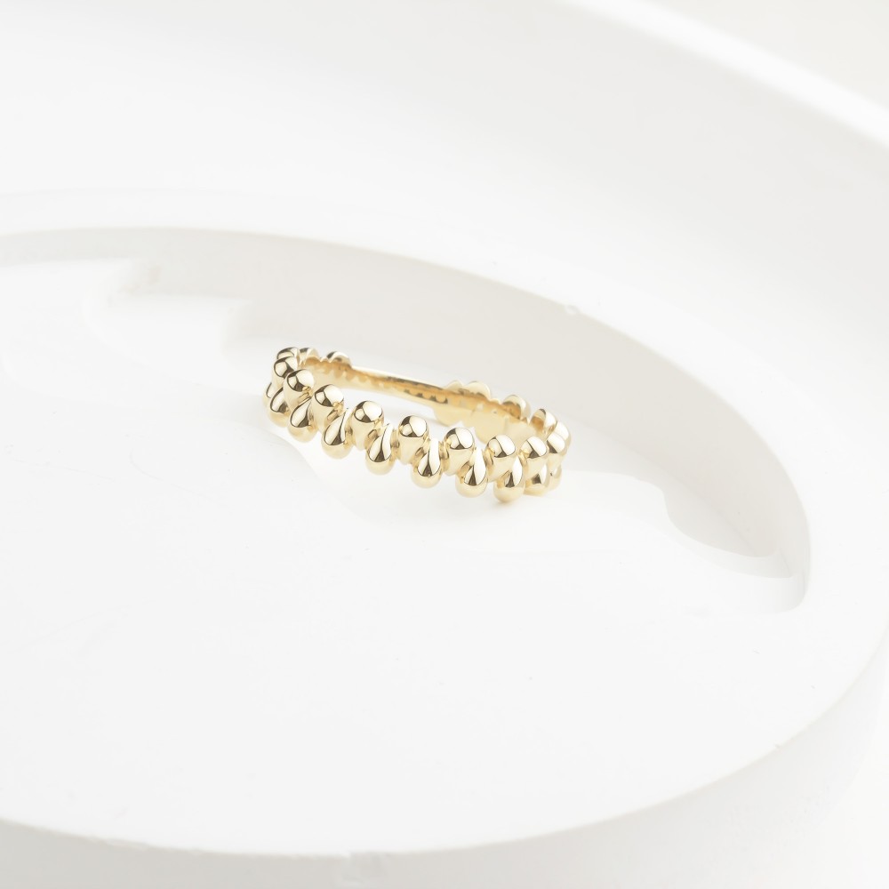 Glorria 14k Solid Gold Asymmetrical Ring Glorria 14k Solid Gold Asymmetrical Ring