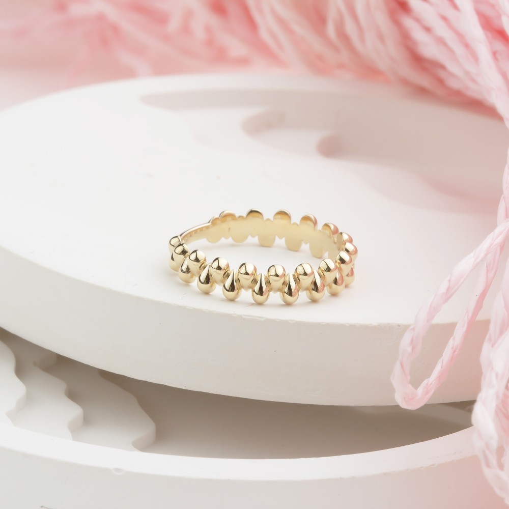 Glorria 14k Solid Gold Asymmetrical Ring Glorria 14k Solid Gold Asymmetrical Ring