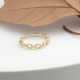 Glorria 14k Solid Gold Stone-Set Chain Ring Glorria 14k Solid Gold Stone-Set Chain Ring