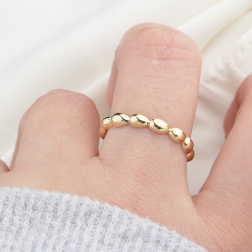 Glorria 14k Solid Gold Dome Ring