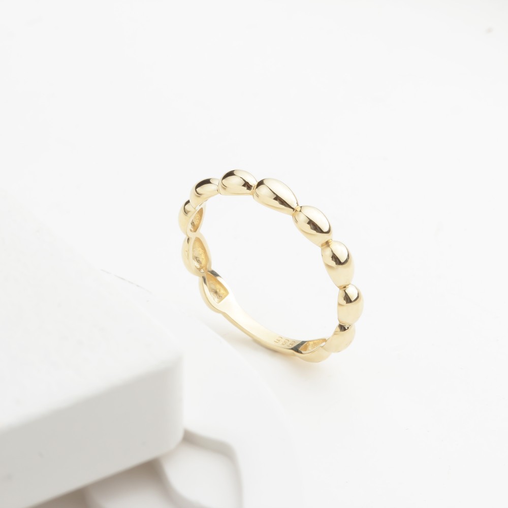 Glorria 14k Solid Gold Dome Ring