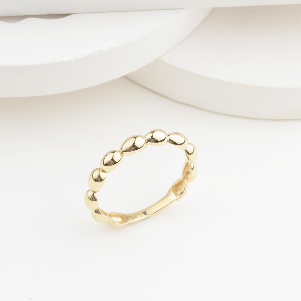 Glorria 14k Solid Gold Dome Ring