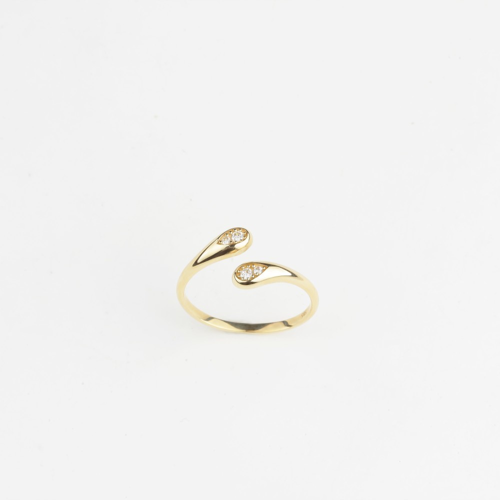 Glorria 14k Solid Gold Stone-Set Ring