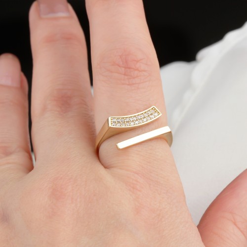 Glorria 14k Solid Gold Stone-Set Ring