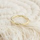 Glorria 14k Solid Gold Modern Twist Ring