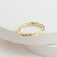 Glorria 14k Solid Gold Modern Twist Ring