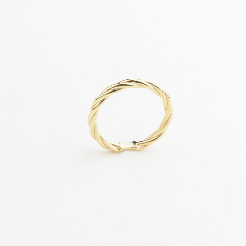 Glorria 14k Solid Gold Modern Twist Ring