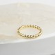 Glorria 14k Solid Gold Beaded Chain Ring