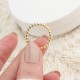 Glorria 14k Solid Gold Beaded Chain Ring