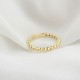 Glorria 14k Solid Gold Beaded Chain Ring