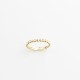 Glorria 14k Solid Gold Beaded Chain Ring
