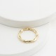 Glorria 14k Solid Gold Minimalist Wave Ring