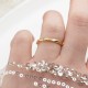 Glorria 14k Solid Gold Minimalist Wave Ring