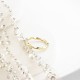 Glorria 14k Solid Gold Minimalist Wave Ring