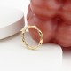 Glorria 14k Solid Gold Minimalist Wave Ring