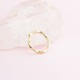 Glorria 14k Solid Gold Minimalist Wave Ring