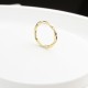 Glorria 14k Solid Gold Minimalist Wave Ring