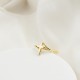 Glorria 14k Solid Gold Cross Ring