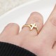 Glorria 14k Solid Gold Cross Ring