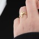 Glorria 14k Solid Gold Cross Ring