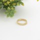Glorria 14k Solid Gold Curb Chain Pattern Ring