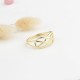 Glorria 14k Solid Gold Crisscross Line Ring Glorria 14k Solid Gold Crisscross Line Ring