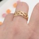 Glorria 14k Solid Gold Crisscross Line Ring Glorria 14k Solid Gold Crisscross Line Ring