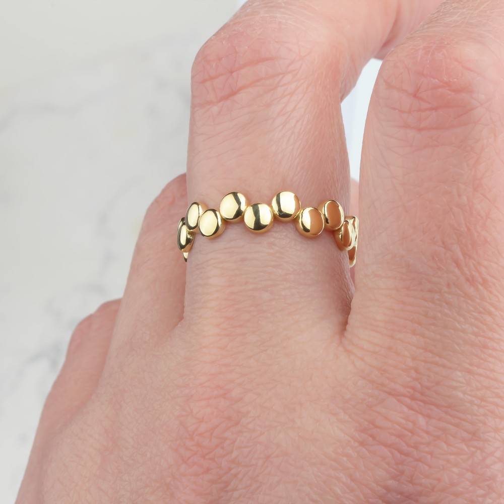 Glorria 14k Solid Gold Mini Disc Ring Glorria 14k Solid Gold Mini Disc Ring
