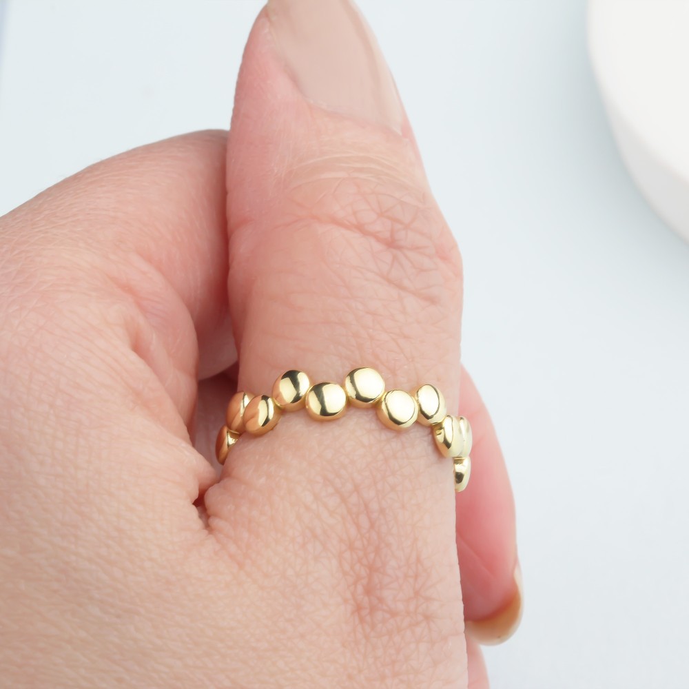Glorria 14k Solid Gold Mini Disc Ring Glorria 14k Solid Gold Mini Disc Ring